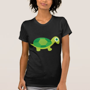 Niedliches Green Turtle Graphic T-Shirt für Frauen