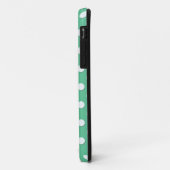 Niedliches Green und White Polka Dot Muster Case-Mate iPhone Hülle (Hinten/Links)