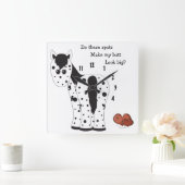 Niedliches großes Hintern Appy Quadratische Wanduhr (Zuhause)