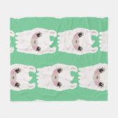 Niedliches großes Lama-Muster Fleecedecke (Vorderseite (Horizontal))