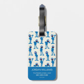 Niedliches Grover Muster Gepäckanhänger (Rückseite vertikal)