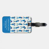 Niedliches Grover Muster Gepäckanhänger (Rückseite horizontal)