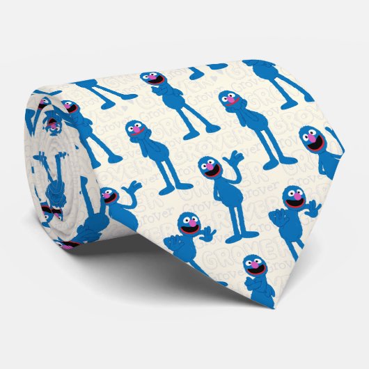 Niedliches Grover Muster Krawatte (Gerollt)