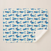 Niedliches Grover Muster Sherpadecke (Vorderseite (Horizontal))