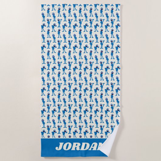 Niedliches Grover Muster Strandtuch (Vorderseite)