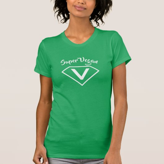 Niedliches grün t Shirt für veganes Mädchen (Vorderseite)