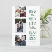 Niedliches Grün Typ 3 Foto Weihnachten (Stehend Vorderseite)