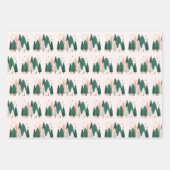 Niedliches Grün- und Korallenwald Geschenkpapier Set (Vorderseite 2)