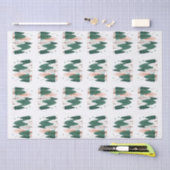 Niedliches Grün- und Korallenwald Seidenpapier (Handwerk)