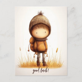 Niedliches Grundschulkid Postkarte