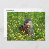 Niedliches Grundstück mit Blume Postkarte (Vorne/Hinten)