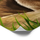 Niedliches Grundurlauchen während des Aufstiegs Poster (Ecke)