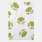 Niedliches grüner Frosch-Muster Küchentuch (Vertikal)