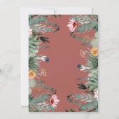 Niedliches grünes Botanisches Baum Probe Einladung (Rückseite)