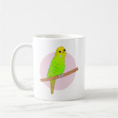 Niedliches grünes Budgie Kaffeetasse (Links)