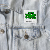 Niedliches grünes Froggie Button (Beispiel)