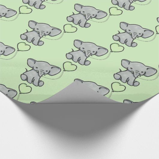 Niedliches grünes geschenkpapier (Ecke)