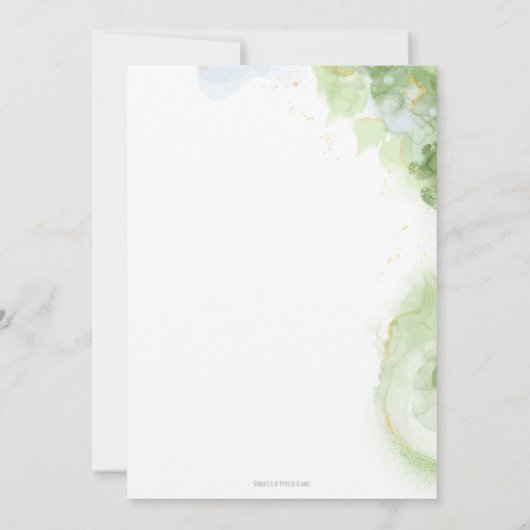 Niedliches grünes Happy Großmutter Einzigartiges G Einladung (Rückseite)