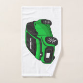 Niedliches grünes Kleinwagen Badhandtuch Set (Handtuch)