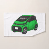Niedliches grünes Kleinwagen Badhandtuch Set (Handtuch)