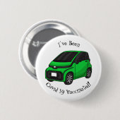 Niedliches grünes Kleinwagen Button (Vorne & Hinten)
