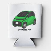 Niedliches grünes Kleinwagen Dosenkühler (Vorderseite)