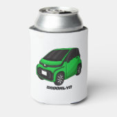 Niedliches grünes Kleinwagen Dosenkühler (Kanne Rückseite)