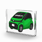 Niedliches grünes Kleinwagen Fotoblock (Rechts)