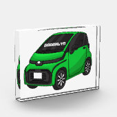Niedliches grünes Kleinwagen Fotoblock (Links)