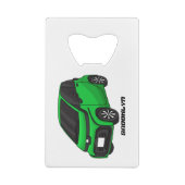 Niedliches grünes Kleinwagen Geldbeutel Flaschenöffner (Rückseite)