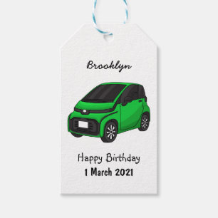 Niedliches grünes Kleinwagen Geschenkanhänger