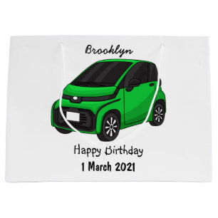 Niedliches grünes Kleinwagen Große Geschenktüte