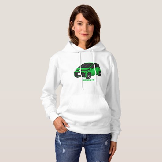 Niedliches grünes Kleinwagen Hoodie (Vorne ganz)