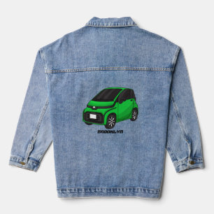 Niedliches grünes Kleinwagen Jeansjacke