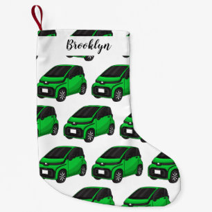 Niedliches grünes Kleinwagen Kleiner Weihnachtsstrumpf