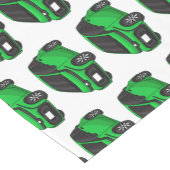 Niedliches grünes Kleinwagen Kurzer Tischläufer (Ecke)