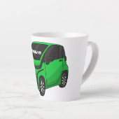 Niedliches grünes Kleinwagen Milchtasse (Rechte Ecke)