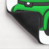 Niedliches grünes Kleinwagen Mousepad (Ecke)