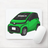 Niedliches grünes Kleinwagen Mousepad (Mit Mouse)