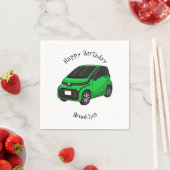 Niedliches grünes Kleinwagen Serviette (Beispiel)