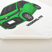 Niedliches grünes Kleinwagen Sherpadecke (3/4)