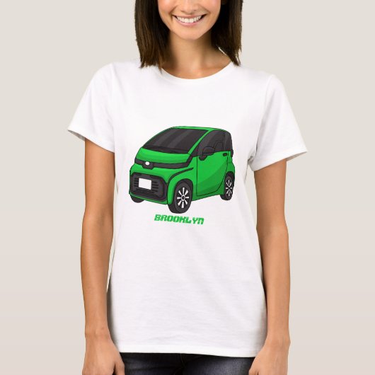 Niedliches grünes Kleinwagen T-Shirt (Vorderseite)