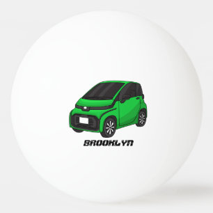 Niedliches grünes Kleinwagen Tischtennisball