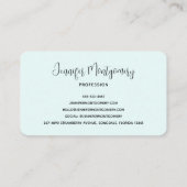 Niedliches grünes Märchenschwein in Extravaganter Visitenkarte (Rückseite)