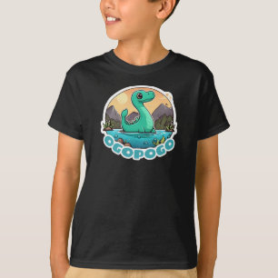 Niedliches grünes Ogopogo am Okanagan-Monster-See T-Shirt
