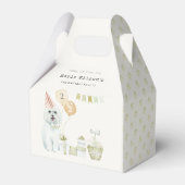 Niedliches grünes Rost Party Welpe Hund jedes Alte Geschenkschachtel (Rückseite)