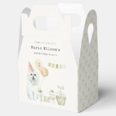 Niedliches grünes Rost Party Welpe Hund jedes Alte Geschenkschachtel (Geöffnet)