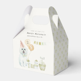 Niedliches grünes Rost Party Welpe Hund jedes Alte Geschenkschachtel