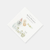 Niedliches grünes Rost Party Welpe Hund jedes Alte Serviette (Ecke)