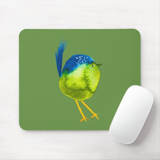 Niedliches grünes Vogelgewässer Mousepad (Mit Mouse)